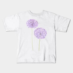 2 purple Allium watercolor Kids T-Shirt